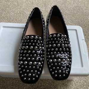 Halogen Patent Stud Loafers